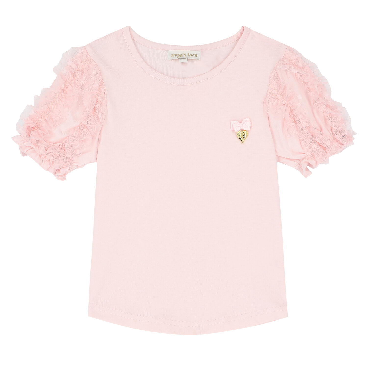Girls Pink Tulle T-Shirt, 1, hi-res