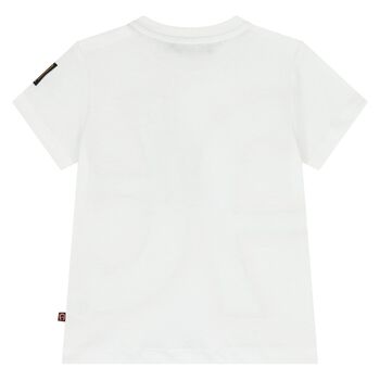Younger Boys White Logo T-Shirt
