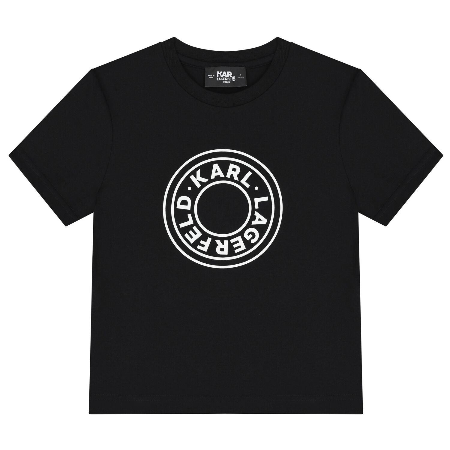 Boys Black Logo T-Shirt, 1, hi-res