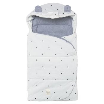 White & Grey Dots Baby Nest