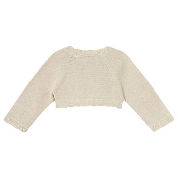 Baby Girls Gold Knitted Cardigan