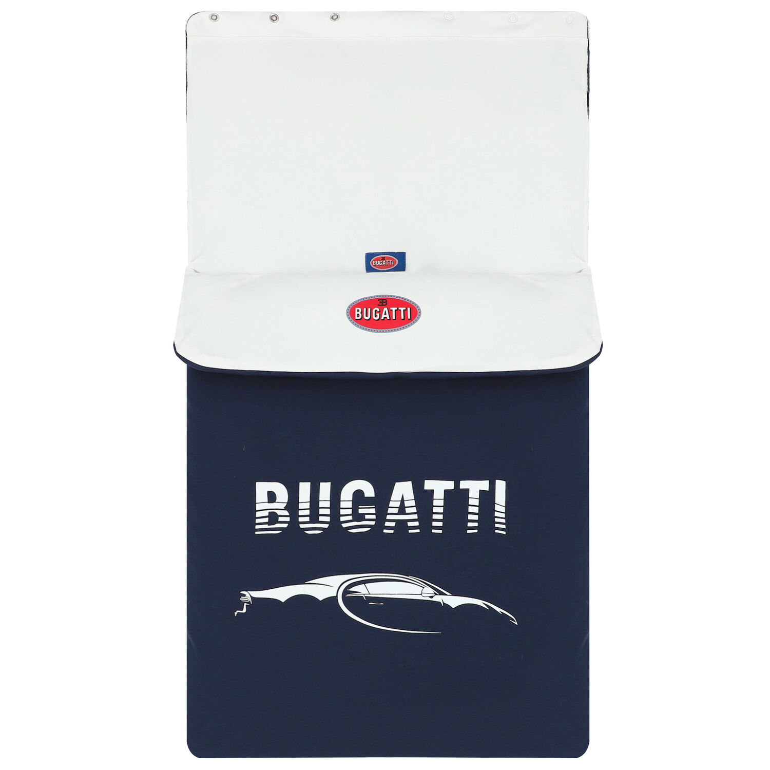 Baby Boys Navy & White Logo Nest, 1, hi-res