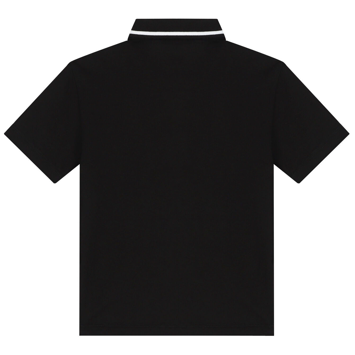 Boys Black Logo Polo Shirt, 4, hi-res