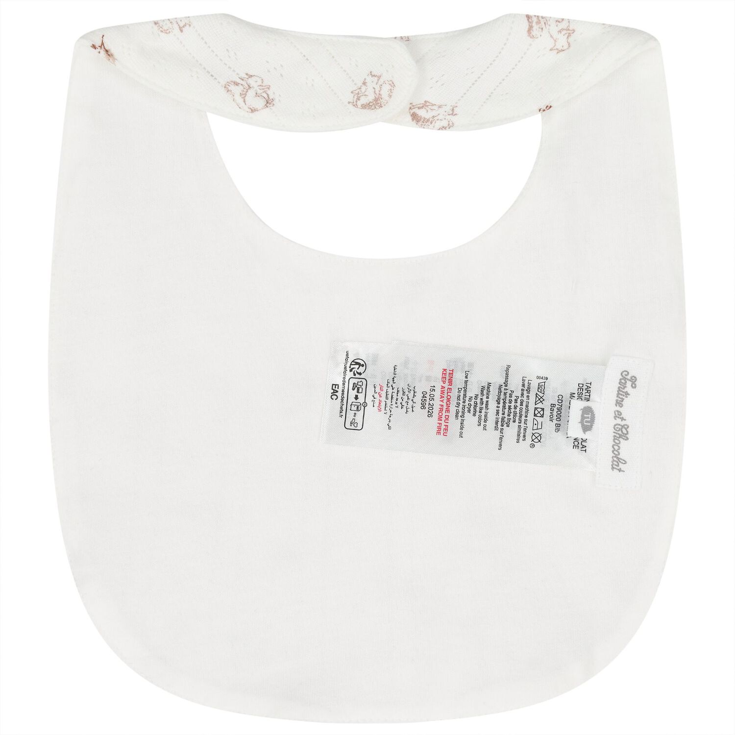 Ivory & Beige Squirrel Bib, 2, hi-res