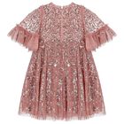 Girls Pink Sequin & Tulle Dress, 1, hi-res