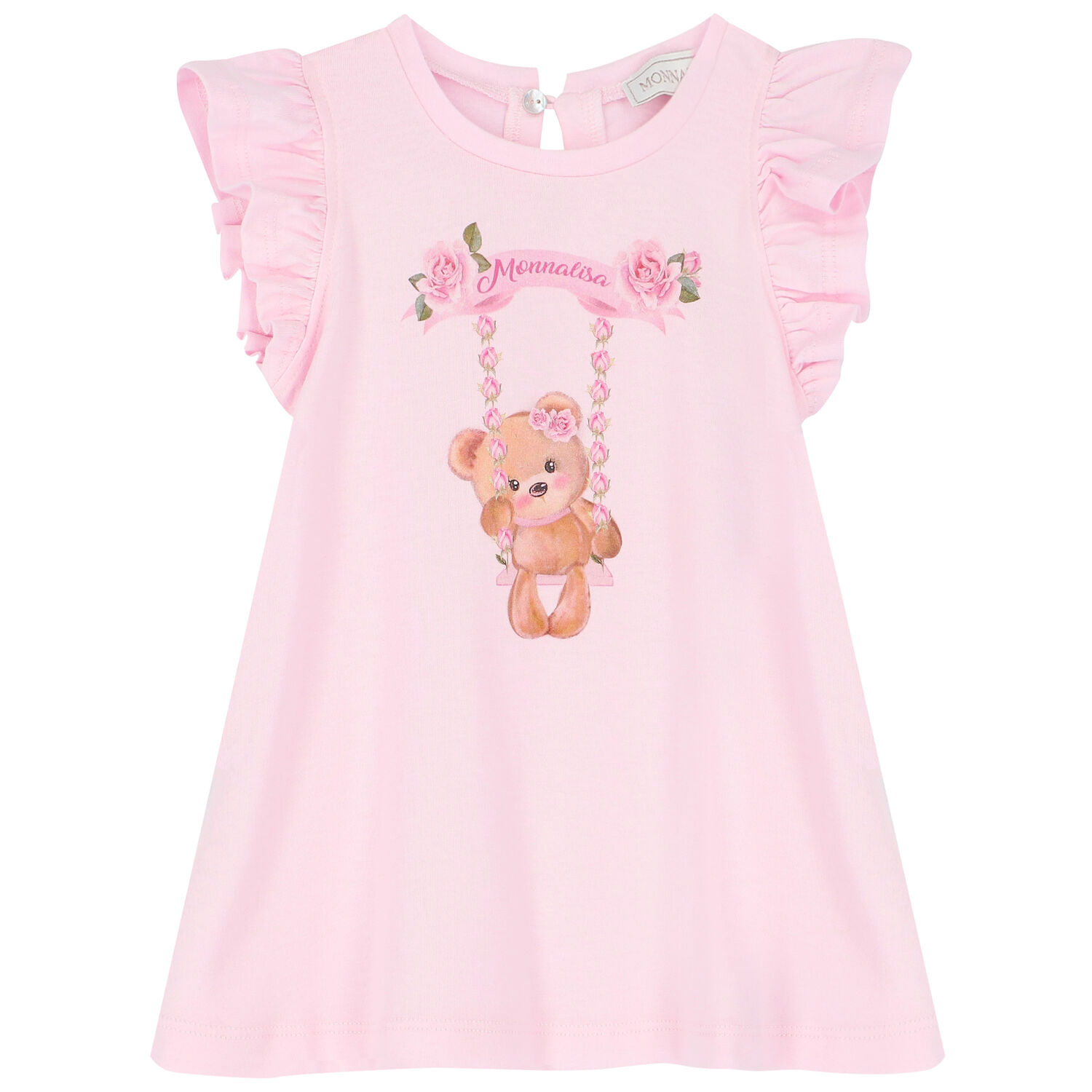 Younger Girls Pink Teddy Bear T-Shirt, 1, hi-res