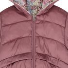 Younger Girls Rose Gold & Pink Floral Reversible Coat, 1, hi-res