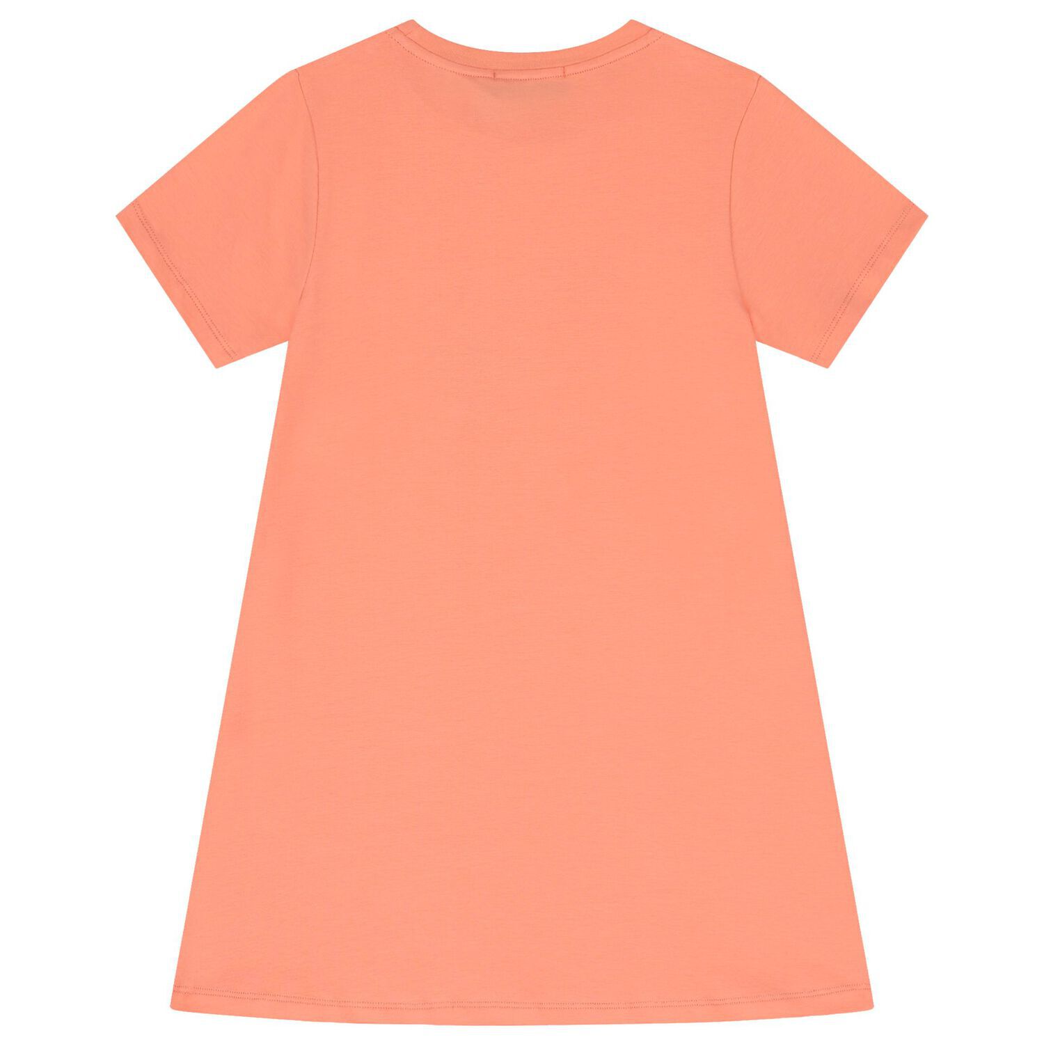 Girls Pink Flower Logo Dress, 1, hi-res