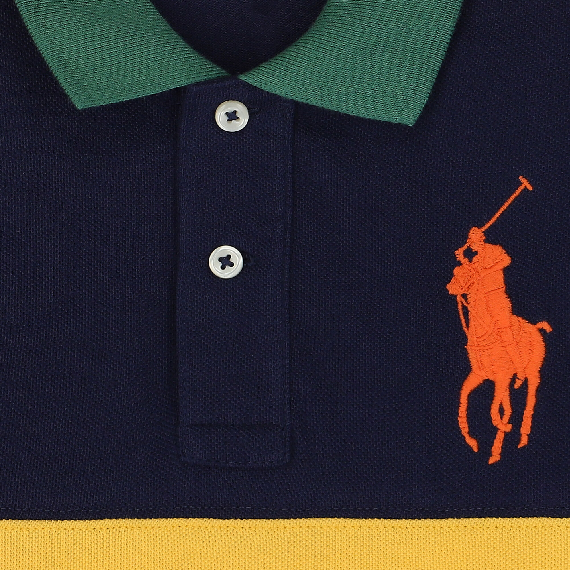Navy blue and yellow ralph lauren shirt new arrivals