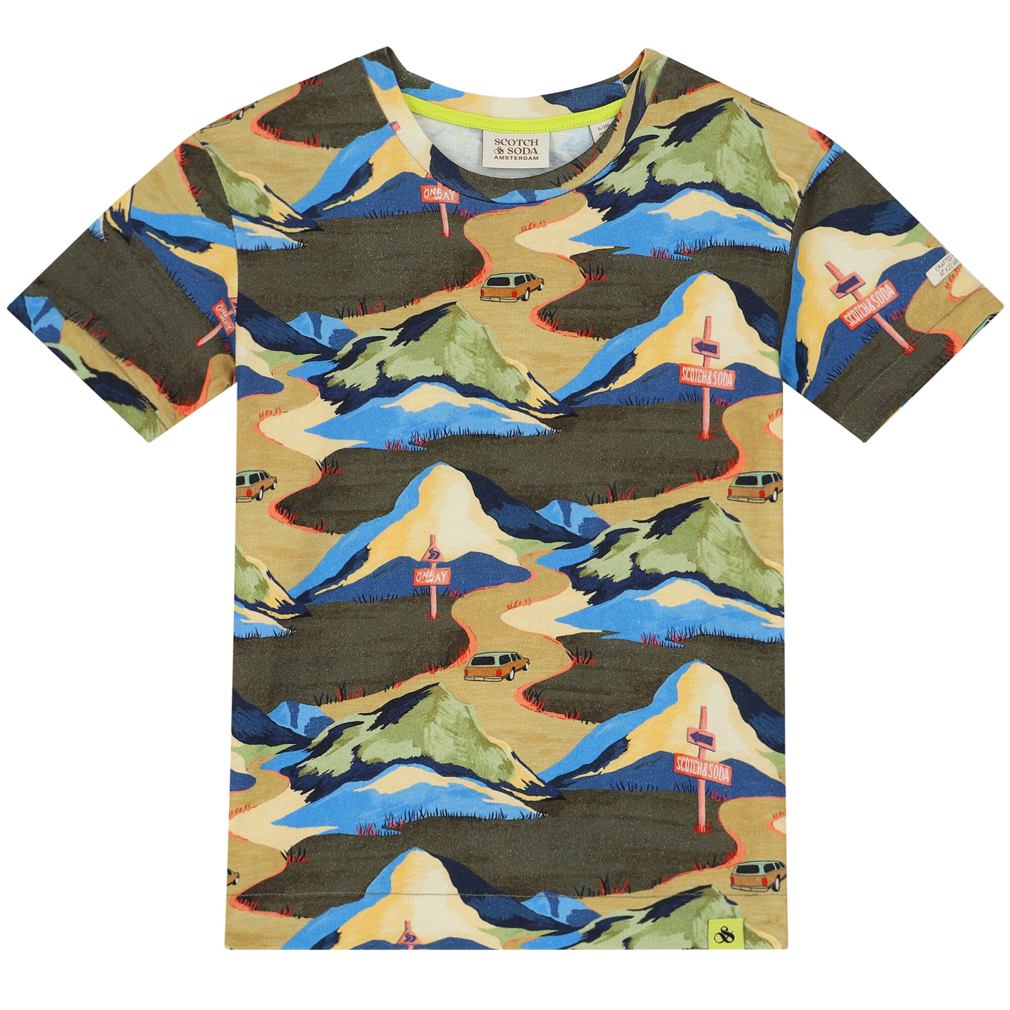Scotch Soda Boys Multicolored Graphic T Shirt Junior Couture UAE