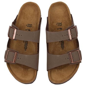 Brown Faux Leather Sandals