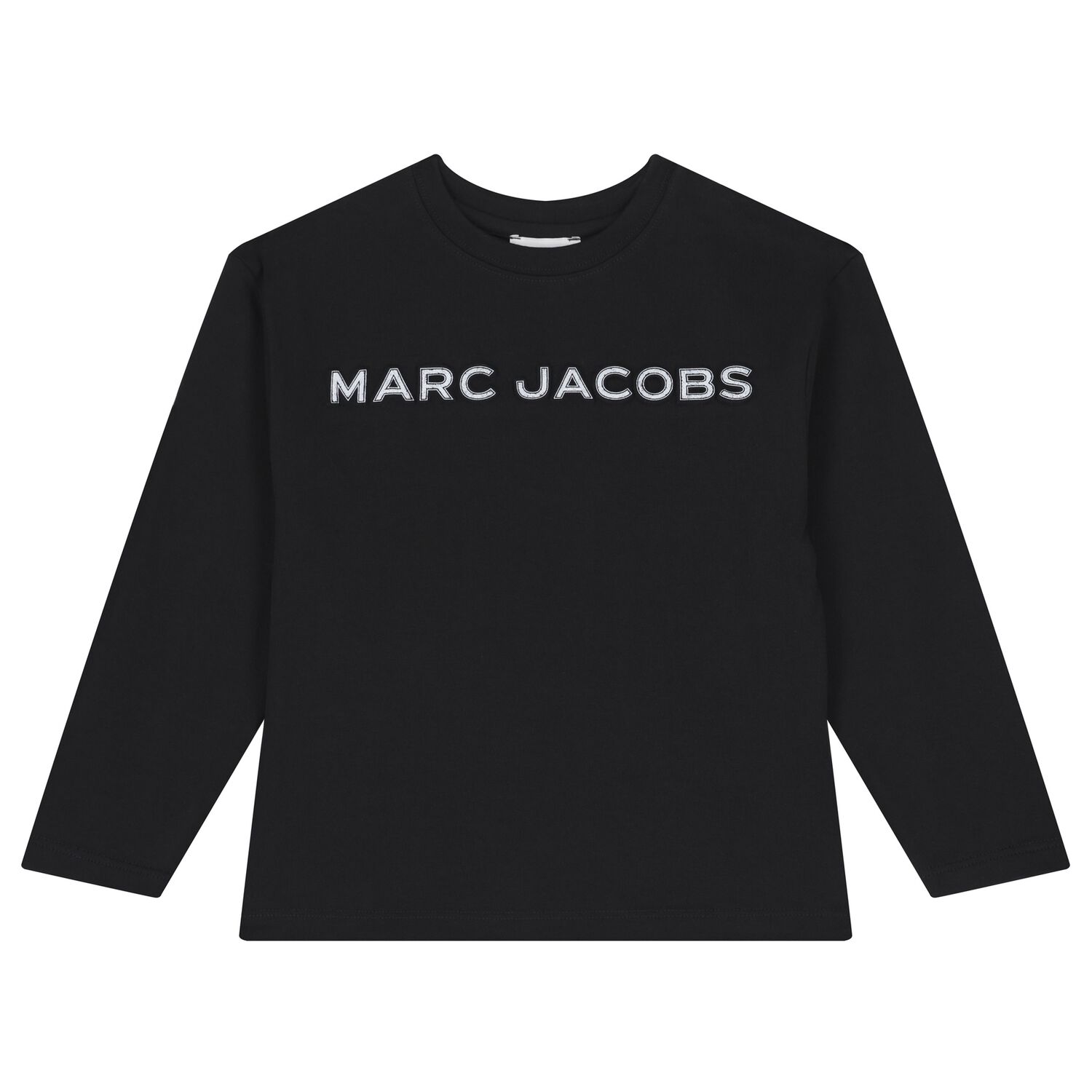 بلوزة سوداء بأكمام طويلة بشعار للأولاد, 1, hi-res