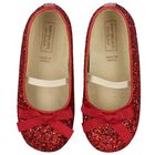 Girls Red Ballerina Shoes, 1, hi-res