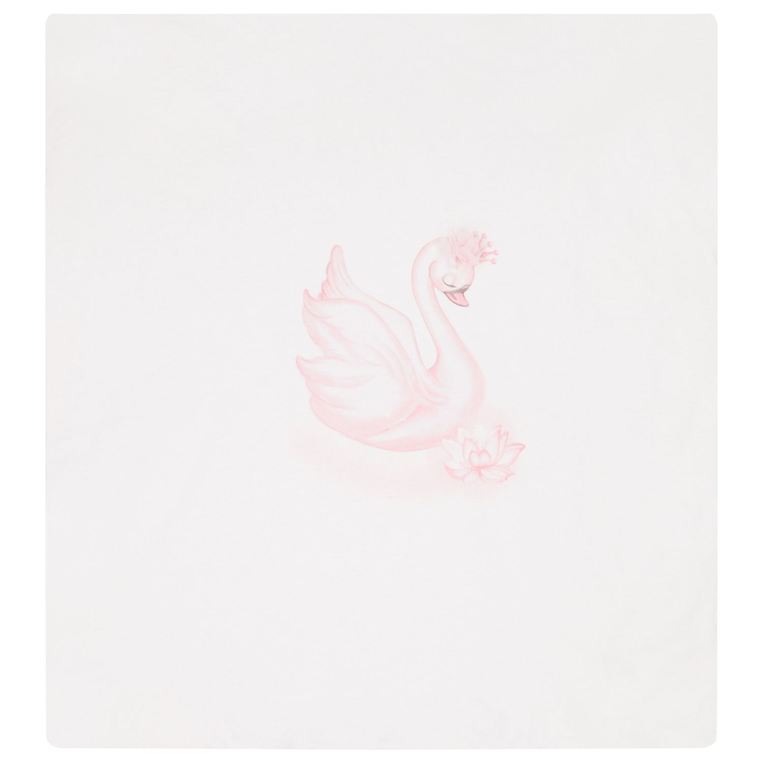 Baby Girls White & Pink Swan Blanket, 1, hi-res image number null