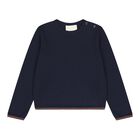 سويت شيرت أطفال مخطط باللون الكحلي للأولاد, 1, hi-res