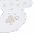 طقم مريلة باللون الأبيض والعاجي للبنات (قطعتين), 2, hi-res