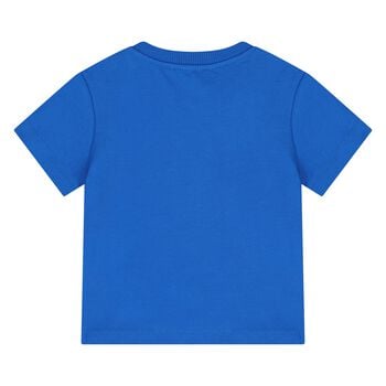 Younger  Blue Teddy Bear Logo T-Shirt