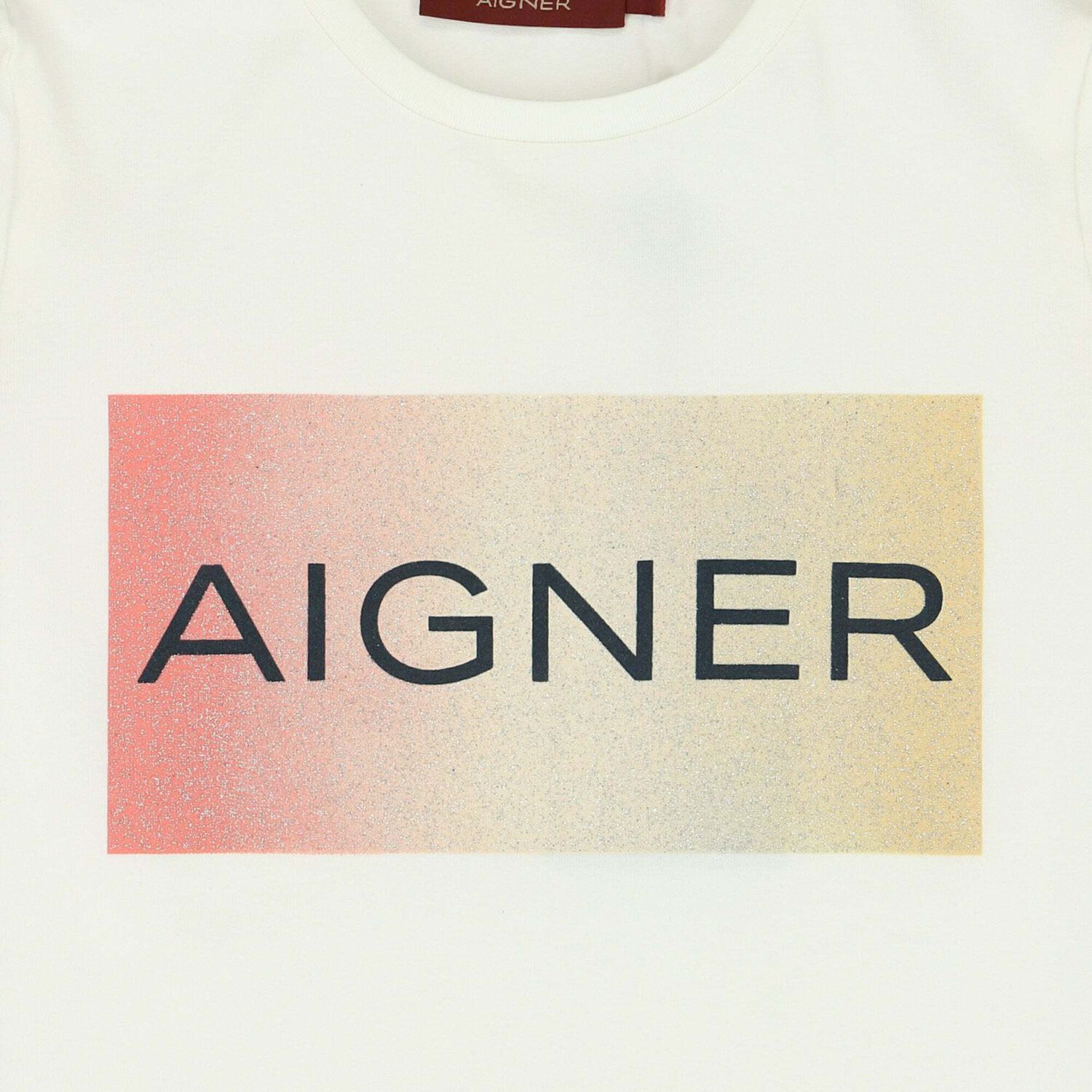 تيشيرت بالشعار باللون العاجى للبنات, 3, hi-res