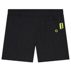 Boys Black Logo Swim Shorts, 2, hi-res