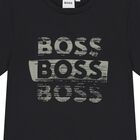 Boys Black Logo T-Shirt, 1, hi-res