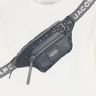 بلوزة بيضاء بأكمام طويلة وحقيبة حزام للأولاد, 1, hi-res