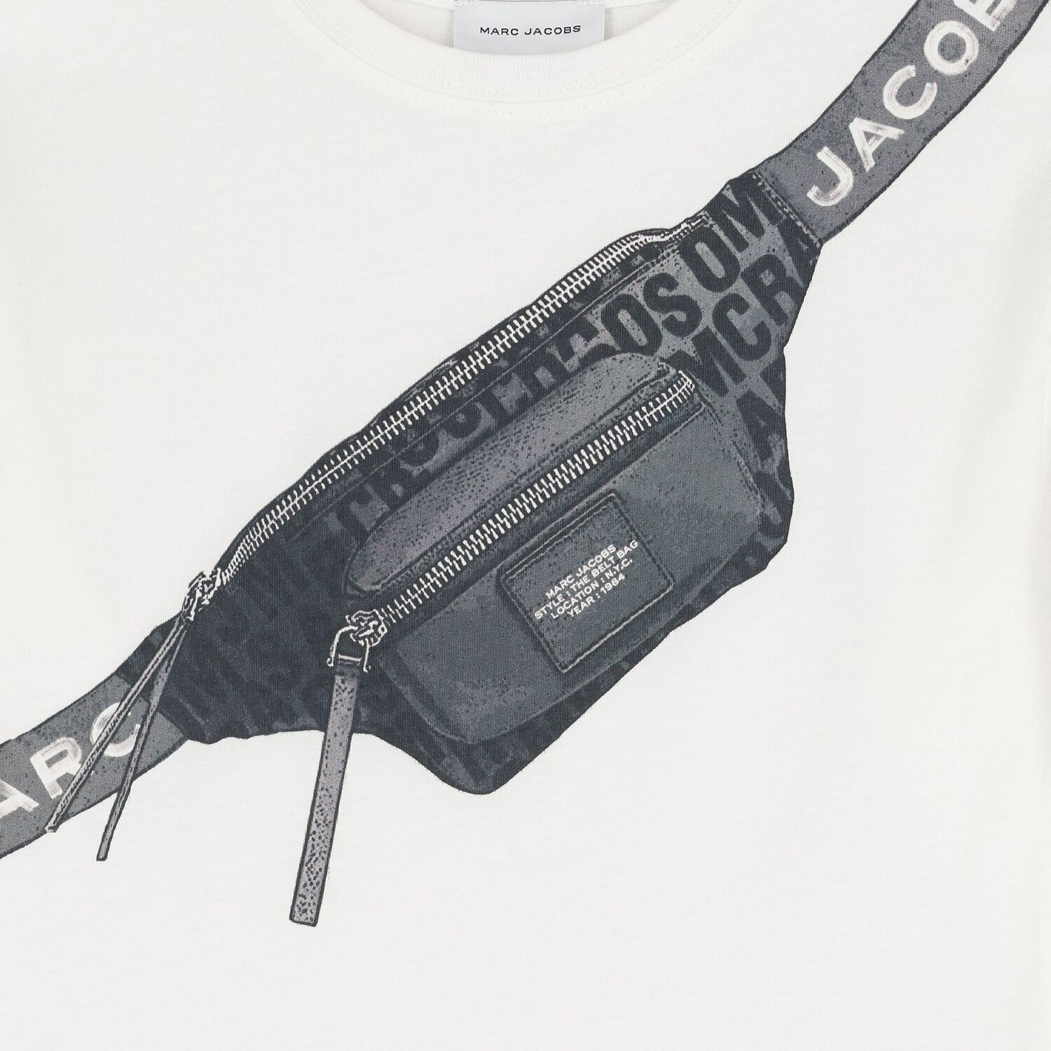 بلوزة بيضاء بأكمام طويلة وحقيبة حزام للأولاد, 1, hi-res