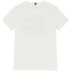 Boys White Logo T-Shirt, 1, hi-res