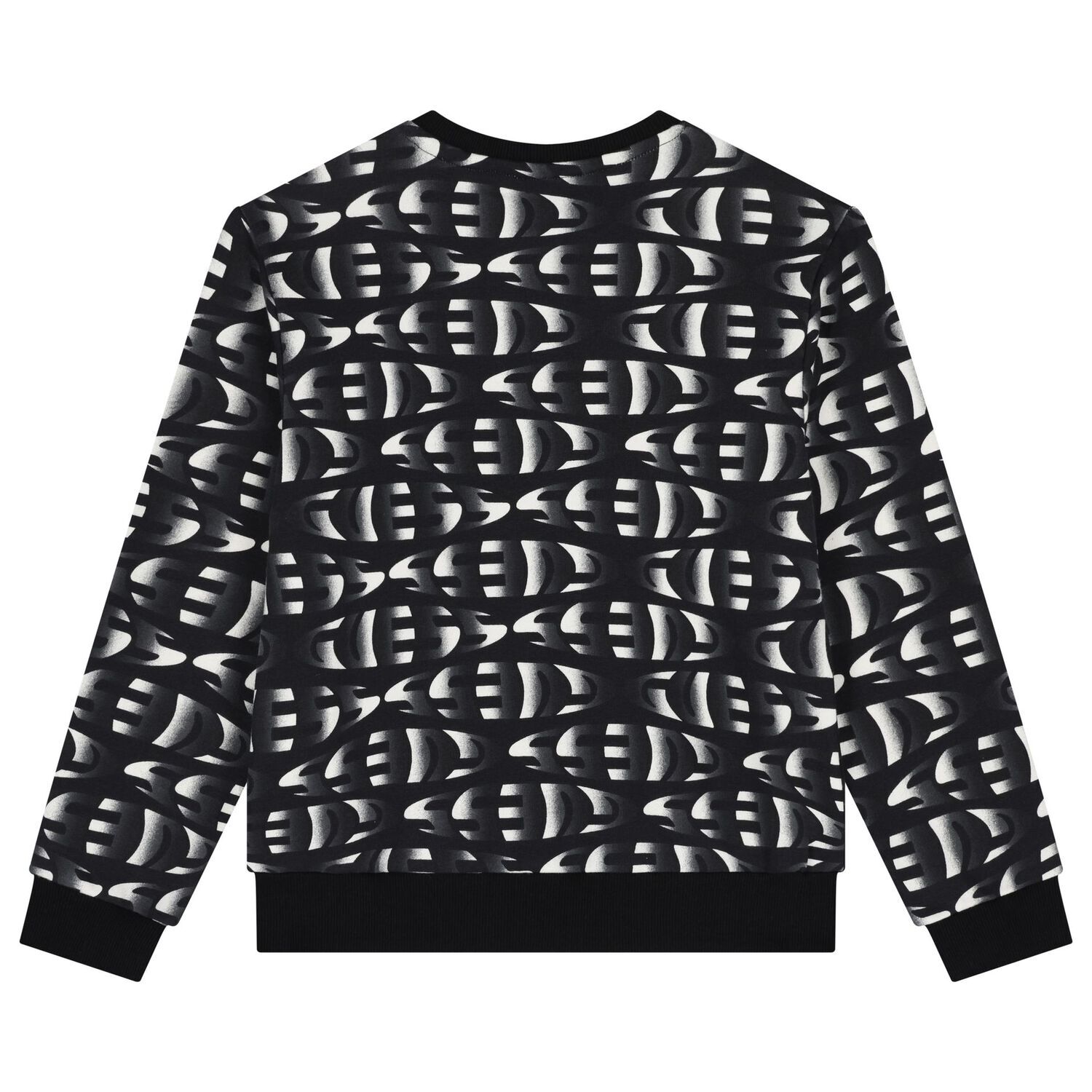 سويت شيرت أسود بشعار للأولاد, 1, hi-res image number null