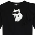 Girls Black Choupette Dress, 1, hi-res