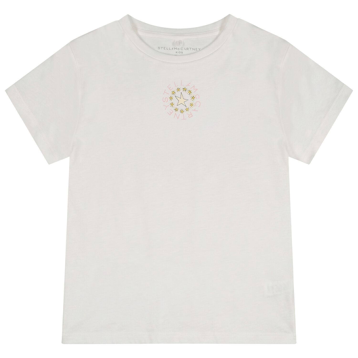 Girls White Star Logo T-Shirt, 1, hi-res