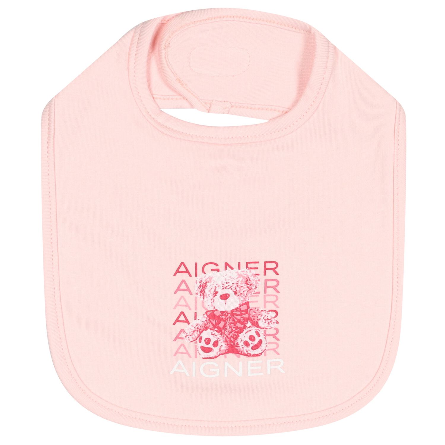 Baby Girls Pink Teddy Bear Logo Bib, 3, hi-res