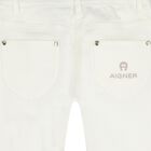 Girls White Butterfly Denim Jeans, 1, hi-res