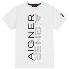 Boys White Logo T-Shirt, 1, hi-res