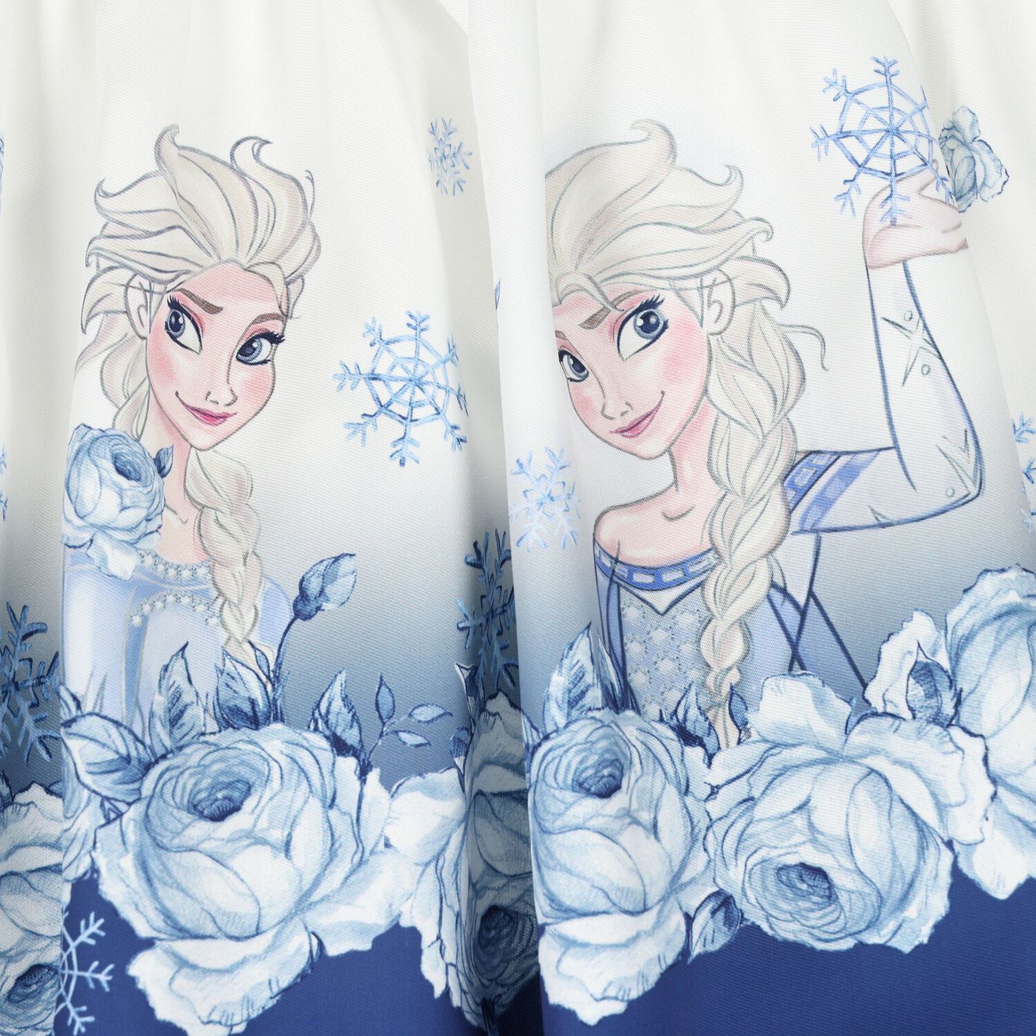 تنورة بنات بشعار إلسا باللون العاجي والكحلي, 1, hi-res image number null