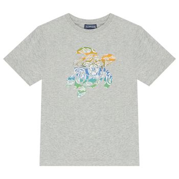 Boys Grey Logo T-Shirt