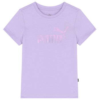 Girls Purple Logo T-Shirt