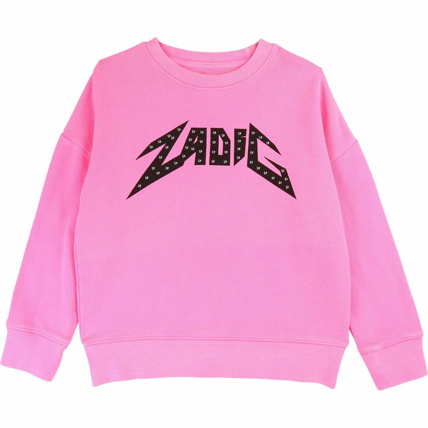 Girls Pink Jersey Sweatshirt, 1, hi-res