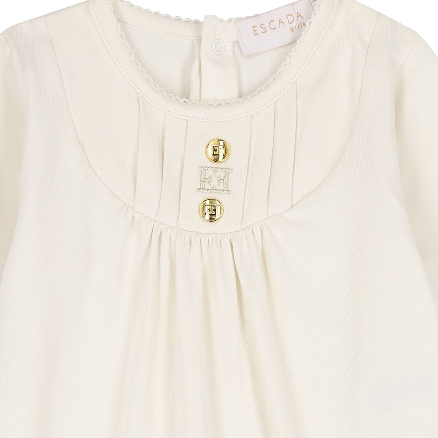 أفارول بنات بالشعار باللون العاجي, 1, hi-res