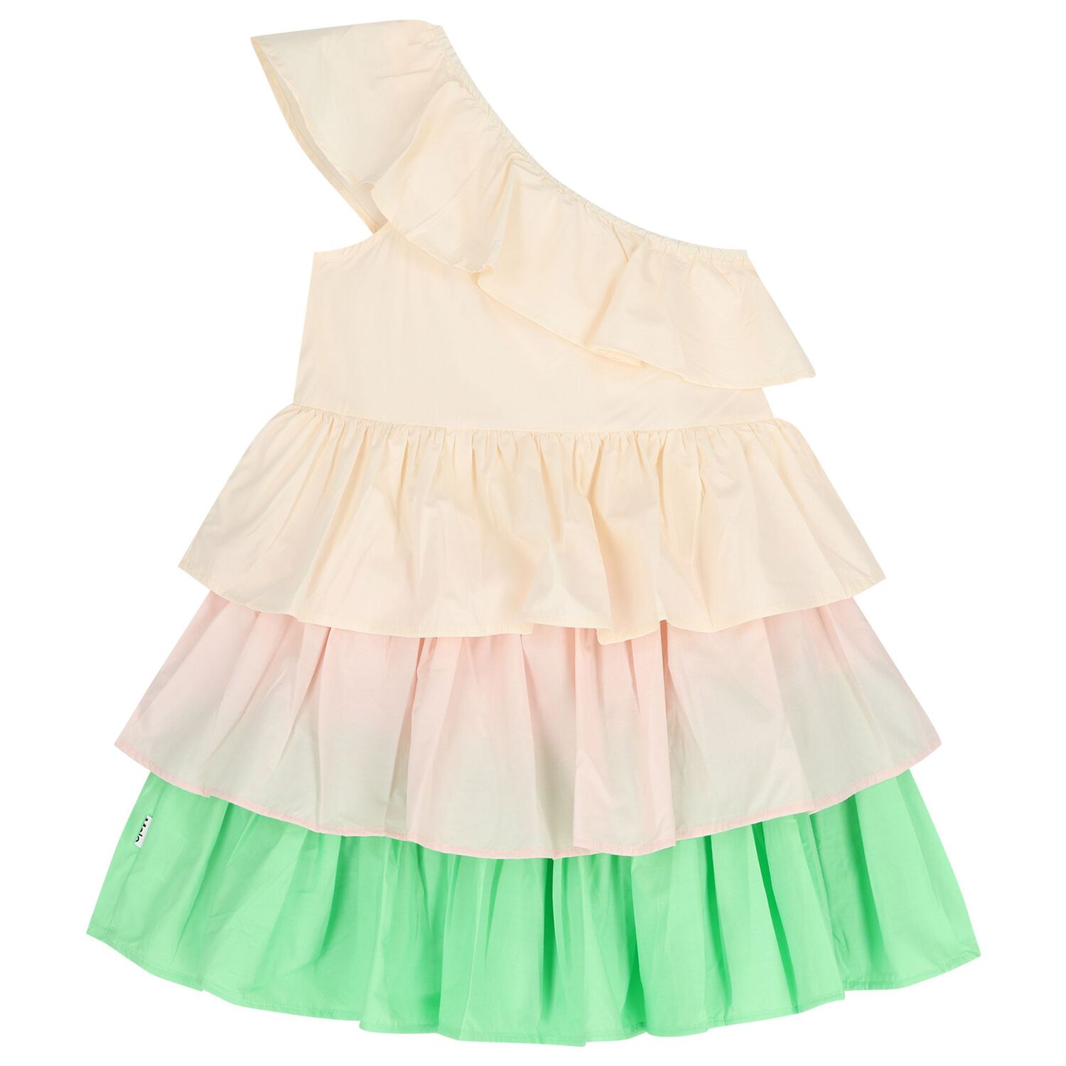 Girls Ivory Ruffled Dress, 1, hi-res