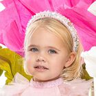 Girls Pink Flower Sequin Headband, 1, hi-res