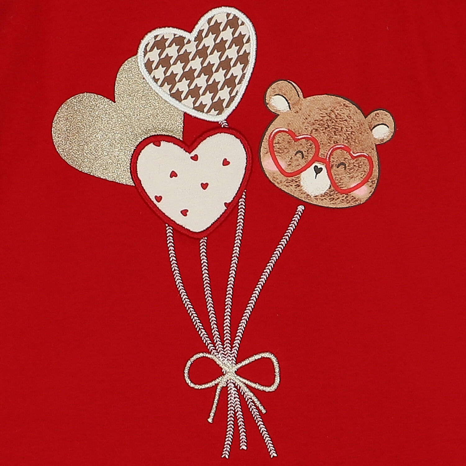 Younger Girls Red Balloon Long Sleeve Top, 1, hi-res image number null