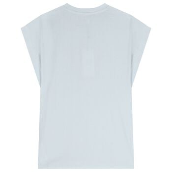 Girls Blue Boke Flower Dress