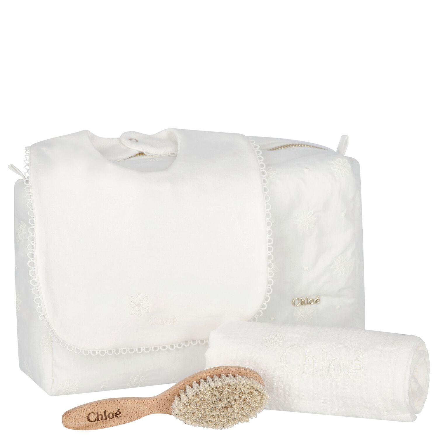 Baby Girls Ivory Logo Gift Set, 1, hi-res