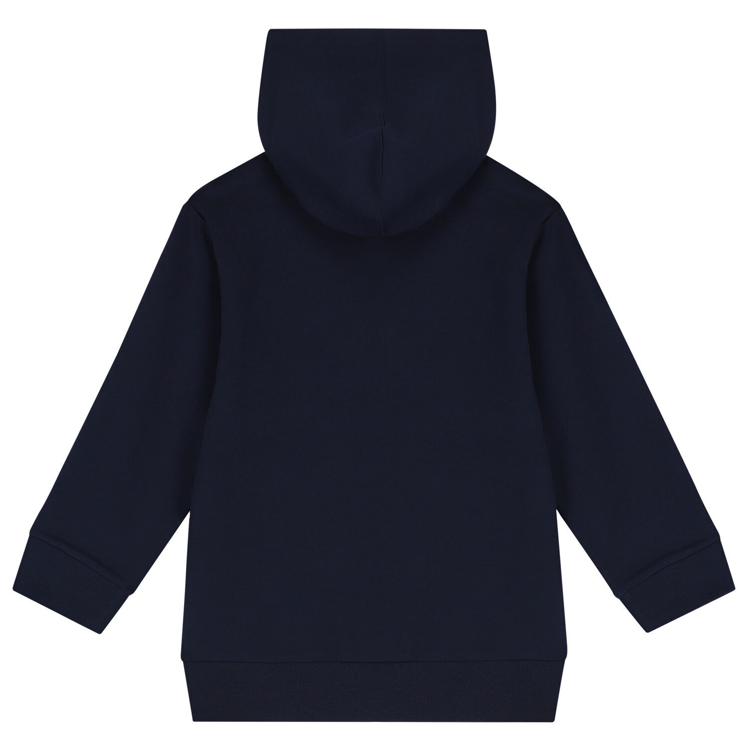 Boys Navy Blue & White Logo Hooded Top, 1, hi-res