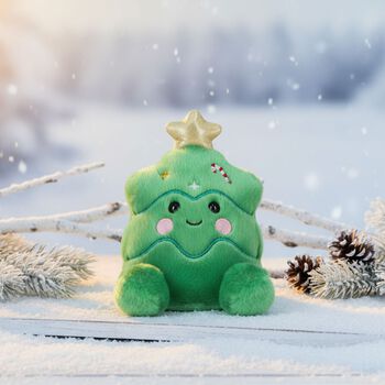 Green & Gold Christmas Tree Soft Toy ( 12CM )