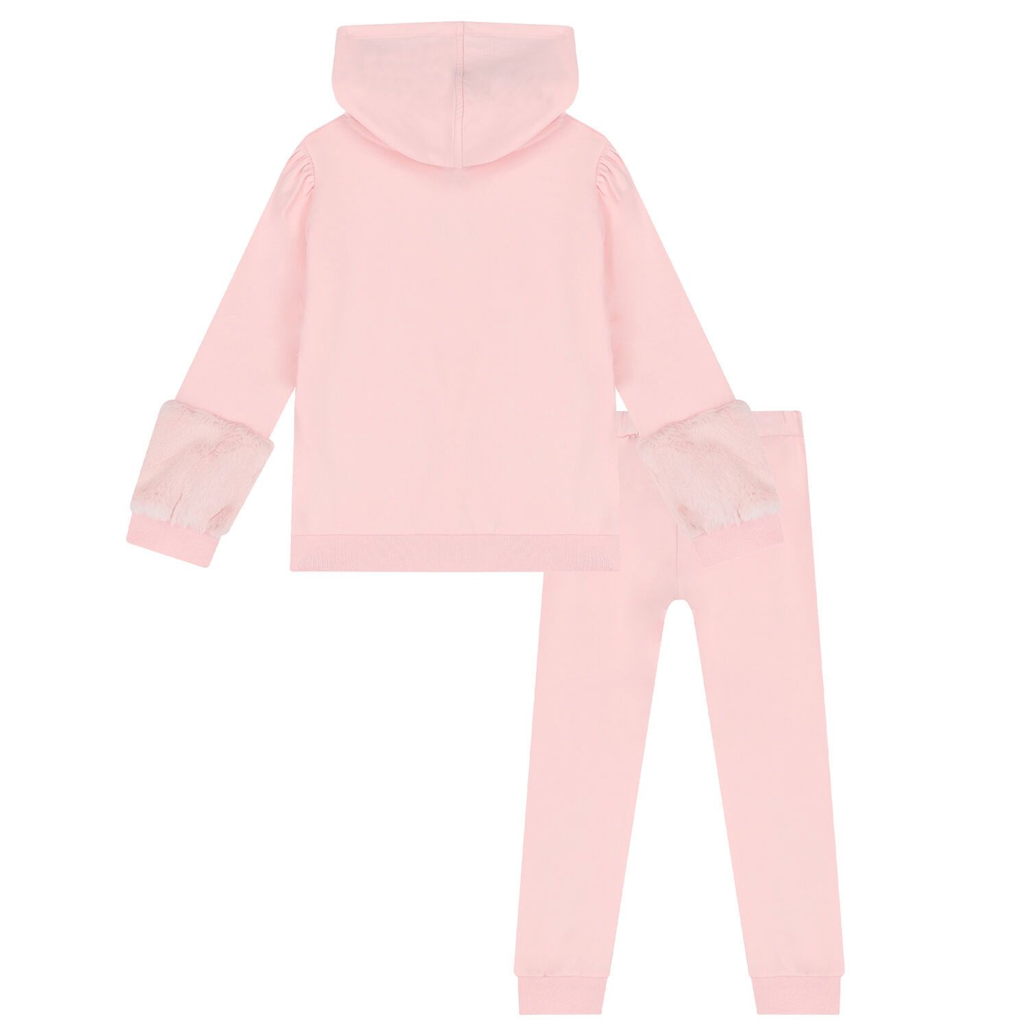 Girls Pink Embellished Heart Tracksuit, 1, hi-res image number null