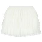 تنورة بنات تول باللون البيج, 2, hi-res