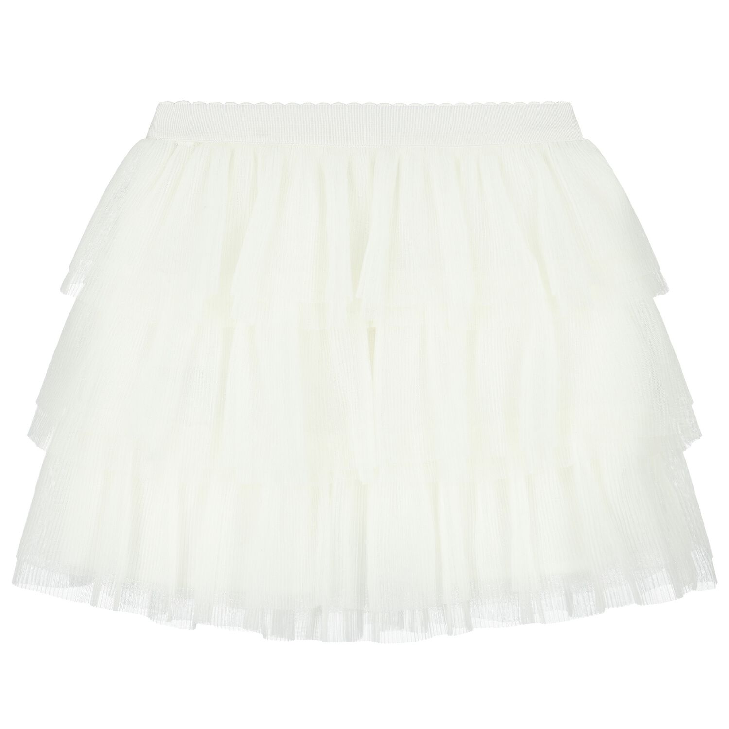 تنورة بنات تول باللون البيج, 2, hi-res