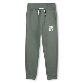 Boys Green Logo Joggers