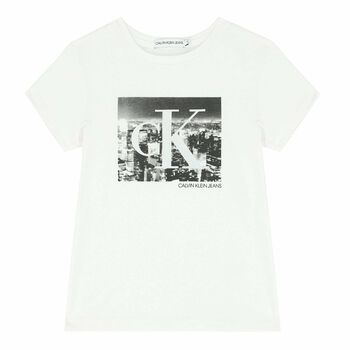 Girls White Logo T-Shirt